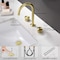 Kibi Circular X 8 Bathroom Sink Widespread Faucet with Drain Assembly KBF1026BG - alternate 5